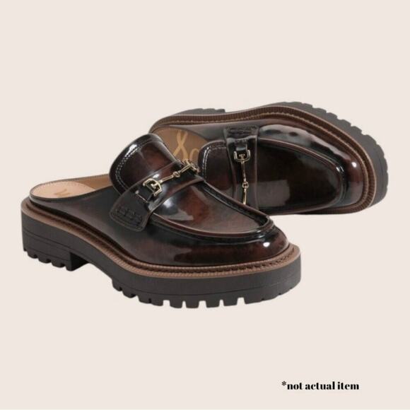 Sam Edelman LENNON LUG SOLE MULE Brown Size 9 - Picture 1 of 8
